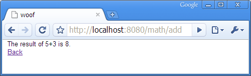 Math Result page