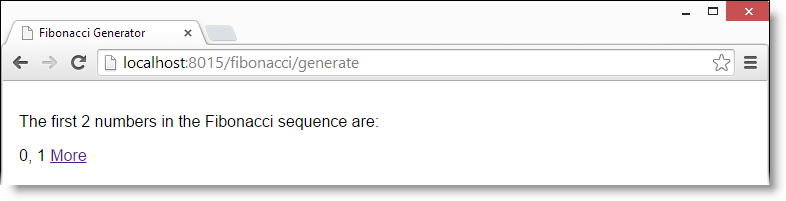 Quick Start Example Generate page