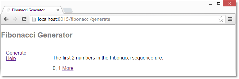Quick Start Example Navigation page